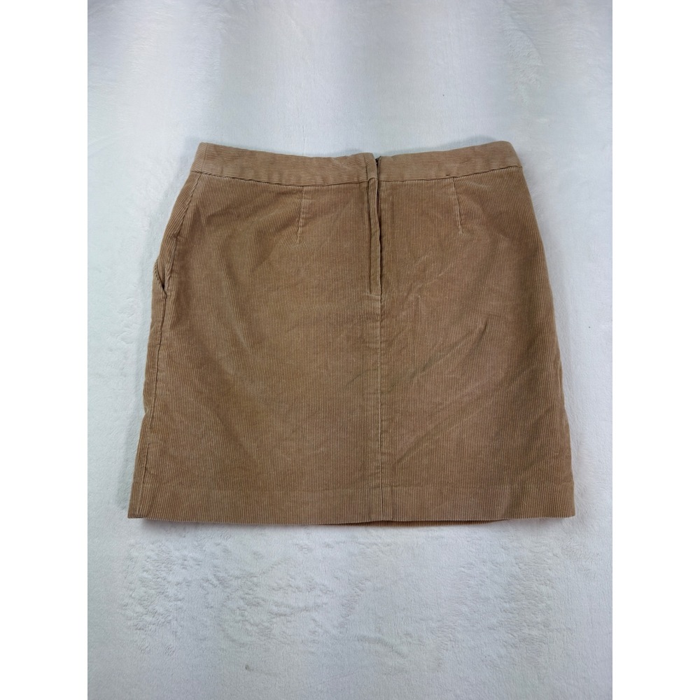 Banana Republic Tan Corduroy Button Pocket Mini Skirt Size 8 Camel Brown - Picture 5 of 5